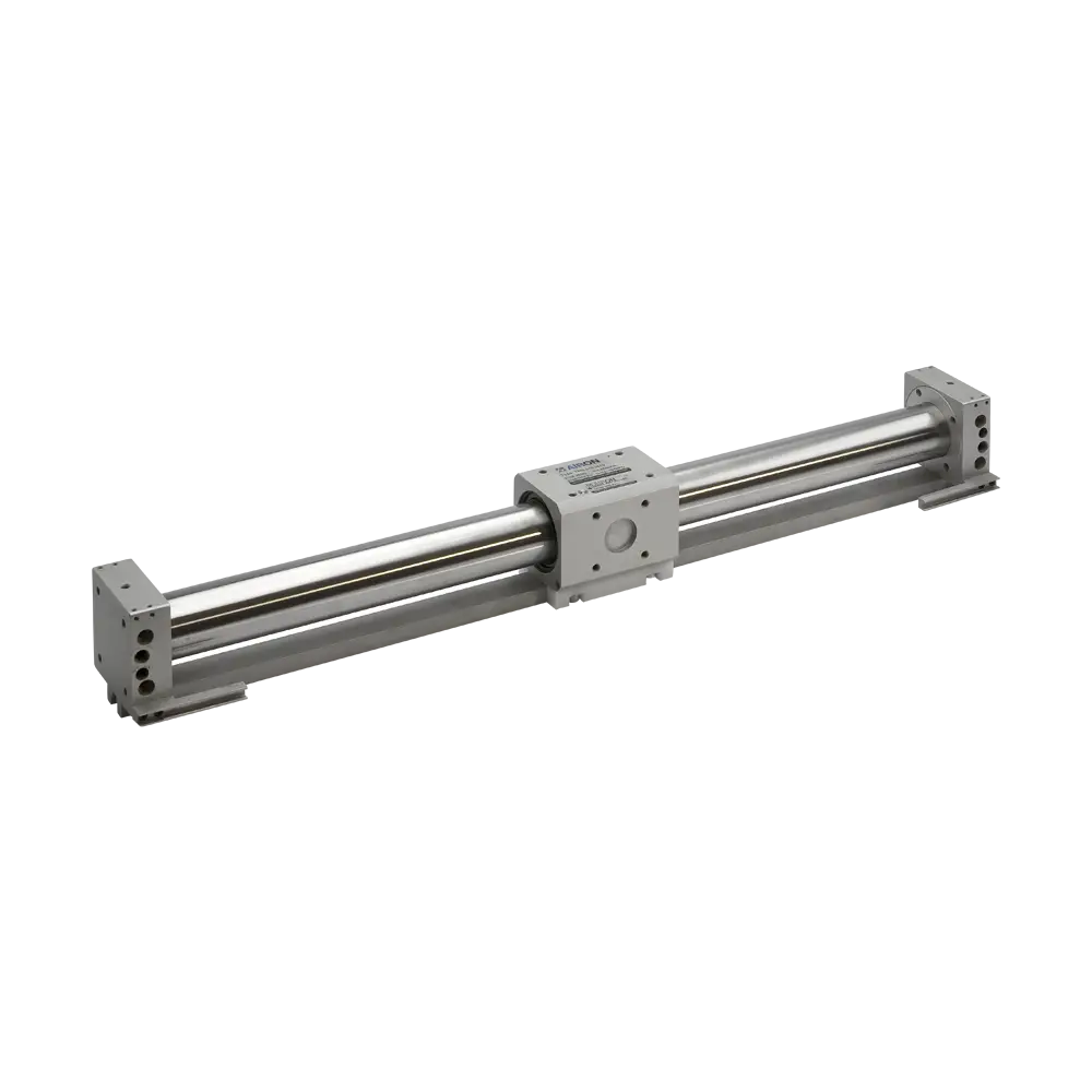 Magnetic coupling rodless cylinders