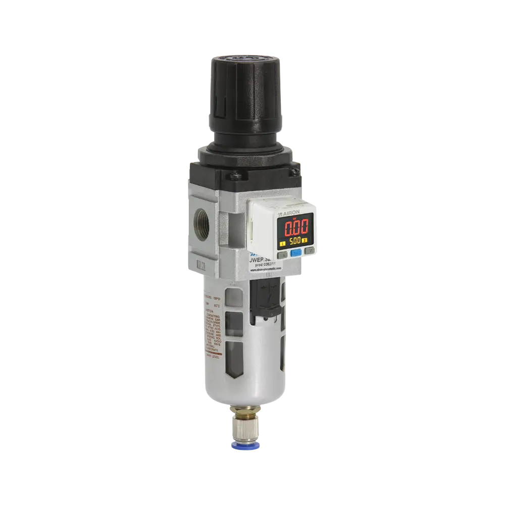 Filter-regulators with integrated gauge/pressure switch