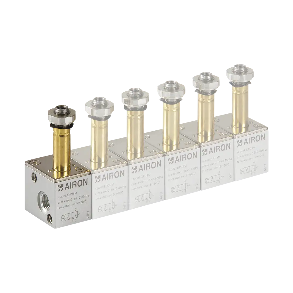 Direct solenoid valves on modular manifold